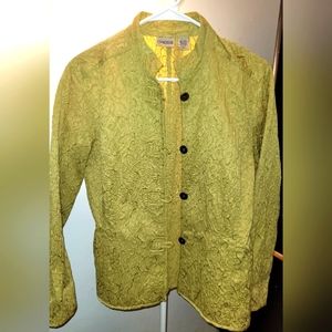 Chico's, Size S Yellow Green